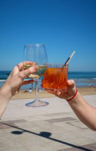 Café d'Eugénie en bord de mer à Biarritz